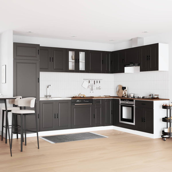 Pesuallas-kaappi Porto 2 kpl Musta 80 x 46 x 81,5 cm