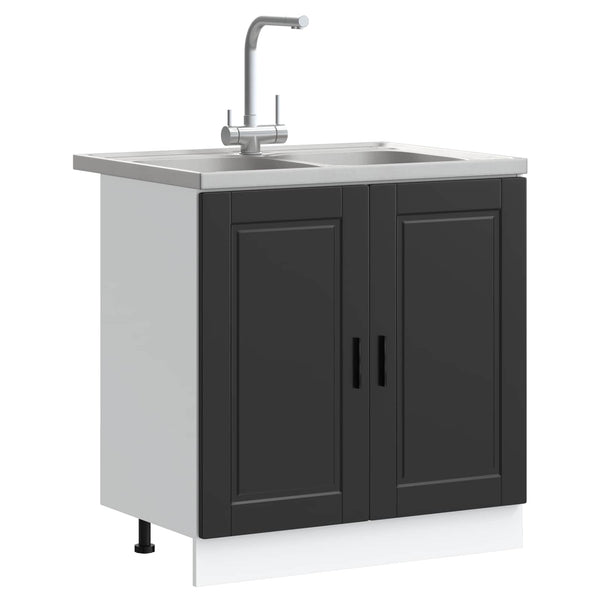 Pesuallas-kaappi Porto 2 kpl Musta 80 x 46 x 81,5 cm