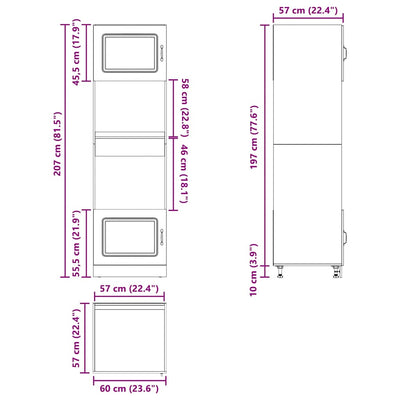Uunikaapit Tacue (2 kpl lucca vanhaa puuta suunniteltu puu)