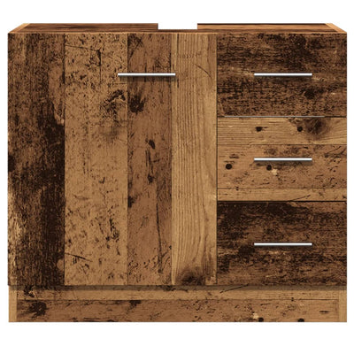 Allaskaappi vanha puu 63x30x54 cm tekninen puu