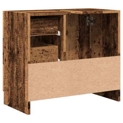 Allaskaappi vanha puu 63x30x54 cm tekninen puu