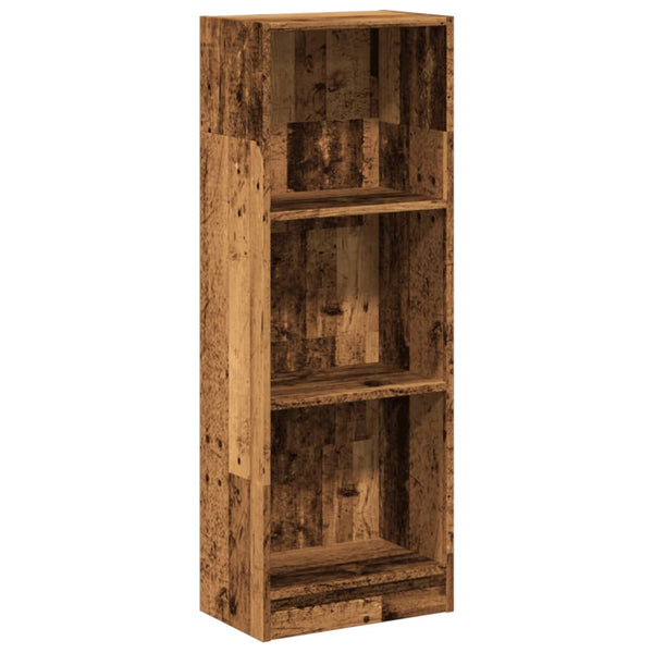 Kirjahylly vanha puu 40x24x109 cm tekninen puu