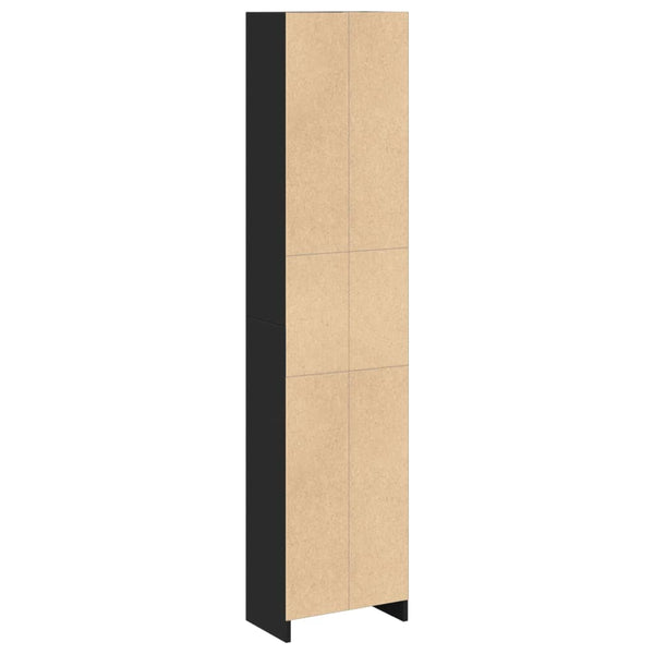 Kirjahylly musta 40x24x176 cm tekninen puu