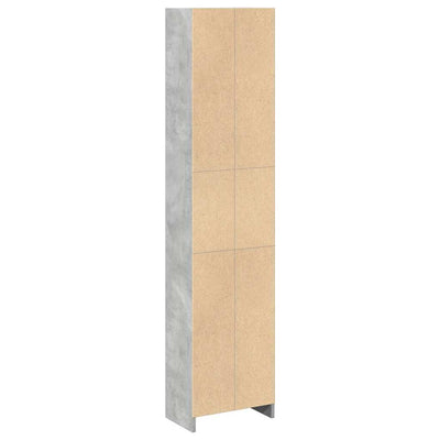 Kirjahylly betoninharmaa 40x24x176 cm tekninen puu