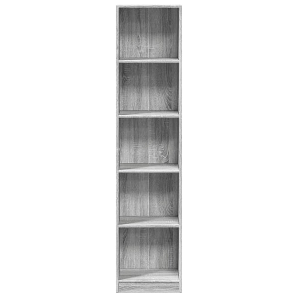 Kirjahylly harmaa Sonoma 40x24x176 cm tekninen puu