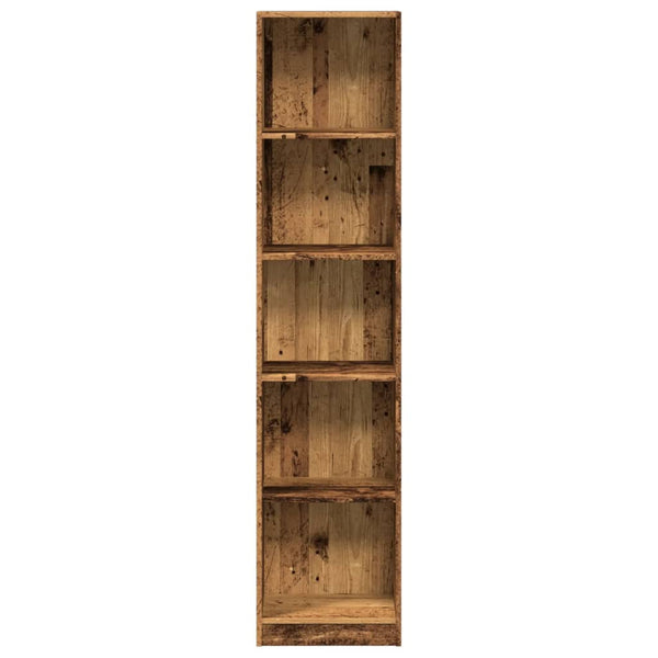Kirjahylly vanha puu 40x24x176 cm tekninen puu