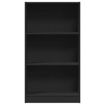 Kirjahylly musta 60x24x109 cm tekninen puu