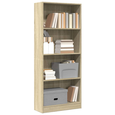 Kirjahylly Sonoma-tammi 60x24x143 cm tekninen puu