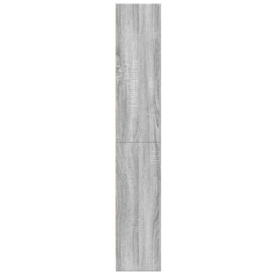 Kirjahylly harmaa Sonoma 60x24x143 cm tekninen puu