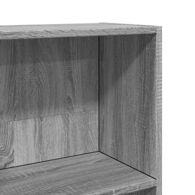 Kirjahylly harmaa Sonoma 60x24x143 cm tekninen puu