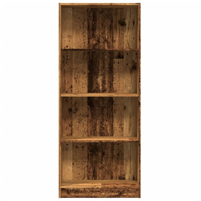 Kirjahylly vanha puu 60x24x143 cm tekninen puu
