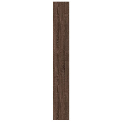 Kirjahylly ruskea tammi 60x24x176 cm tekninen puu
