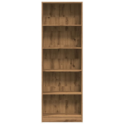 Kirjahylly artesaani tammi 60x24x176 cm tekninen puu