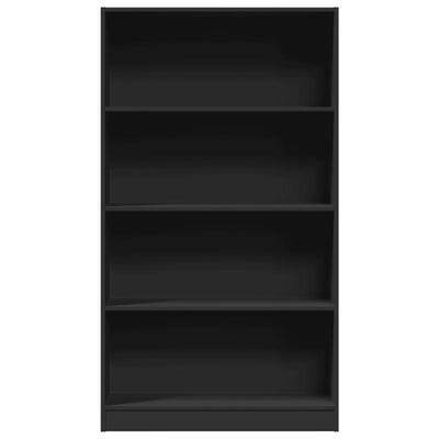 Kirjahylly musta 80x24x143 cm tekninen puu