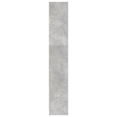 Kirjahylly betoninharmaa 80x24x143 cm tekninen puu