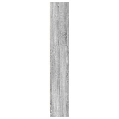 Kirjahylly harmaa Sonoma 80x24x143 cm tekninen puu
