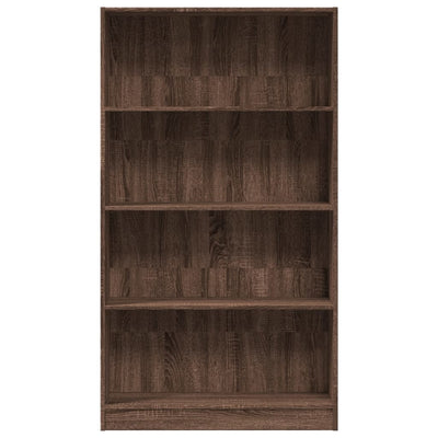 Kirjahylly ruskea tammi 80x24x143 cm tekninen puu