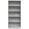 Betoninharmaa kirjahylly Ciuncan 80x24x176cm (puinen)