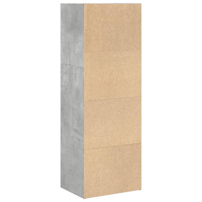 Kirjahylly betoninharmaa 40x30x114 cm tekninen puu
