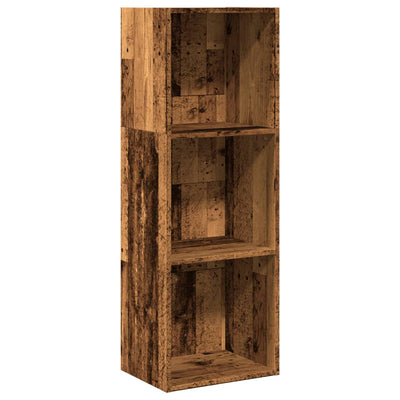 Kirjahylly vanha puu 40x30x114 cm tekninen puu