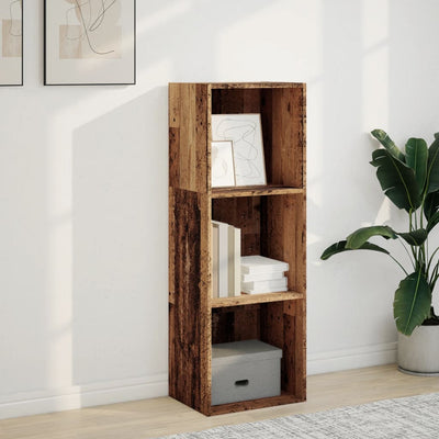 Kirjahylly vanha puu 40x30x114 cm tekninen puu