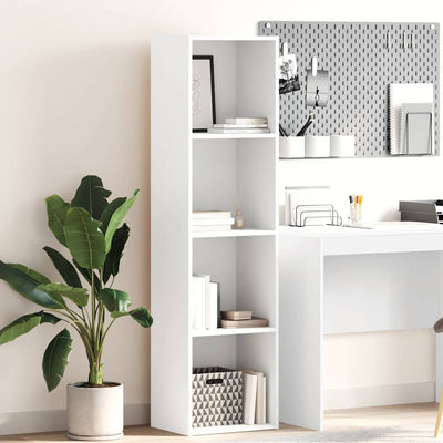 Valkoinen kirjahylly Kourous 40x30x152cm (puinen)