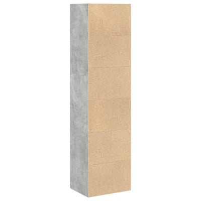 Kirjahylly betoninharmaa 40x30x152 cm tekninen puu