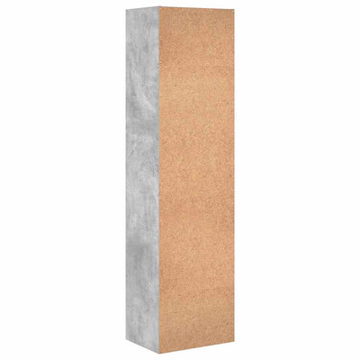 Betoninharmaa kirjahylly Kourous 40x30x152cm (puinen)