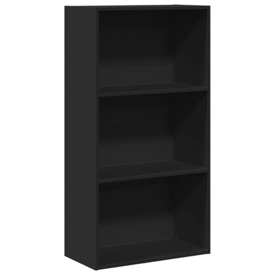 Kirjahylly musta 60x30x114 cm tekninen puu