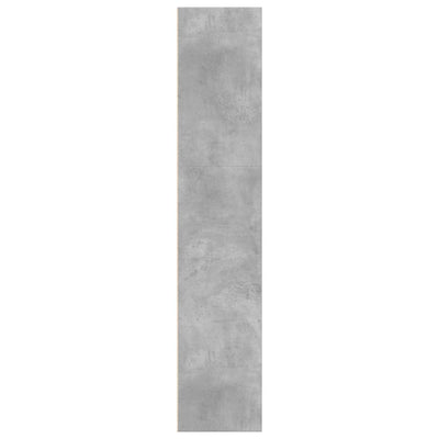 Kirjahylly betoninharmaa 60x30x152 cm tekninen puu