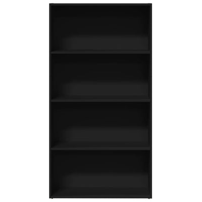 Kirjahylly musta 80x30x152 cm tekninen puu