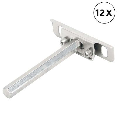 kelluvat hyllykannattimet 12 kpl näkymätöntä Ø12x100 mm