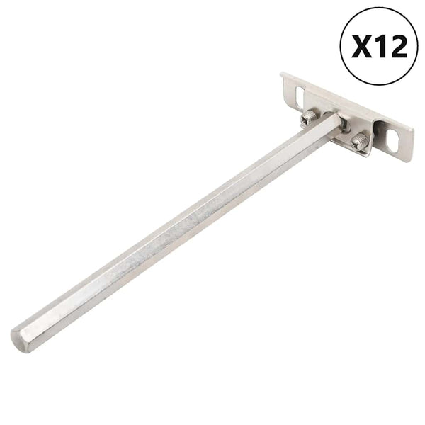 kelluvat hyllykannattimet 12 kpl näkymätöntä Ø12x200 mm