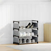 kenkäteline 4-kerroksinen harmaa 54x28x55 cm kuitukangas