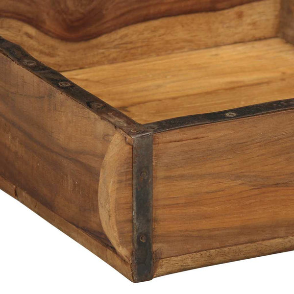 Tarjotin Ruskea 29 x 31 x 10 cm Kierrätetty massiivinen puu