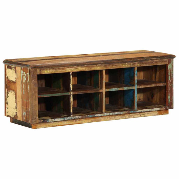 Kenkäkaappi 110 x 35 x 40 cm Kierrätetty massiivinen puu Ruskea