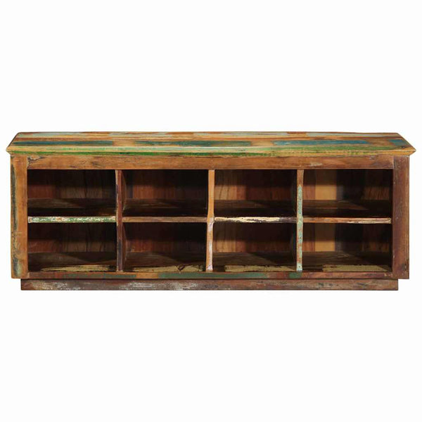 Kenkäkaappi 110 x 35 x 40 cm Kierrätetty massiivinen puu Ruskea