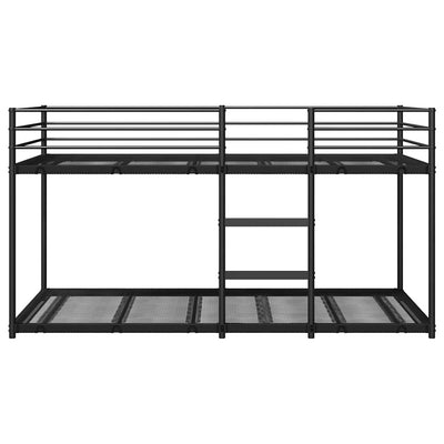 Kerrossänky ilman patjaa musta 75x190 cm teräs