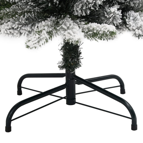 Tekojoulukuusi lumihuurteella 300 LED-valoa 210 cm