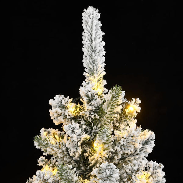 Tekojoulukuusi lumihuurteella 300 LED-valoa 240 cm