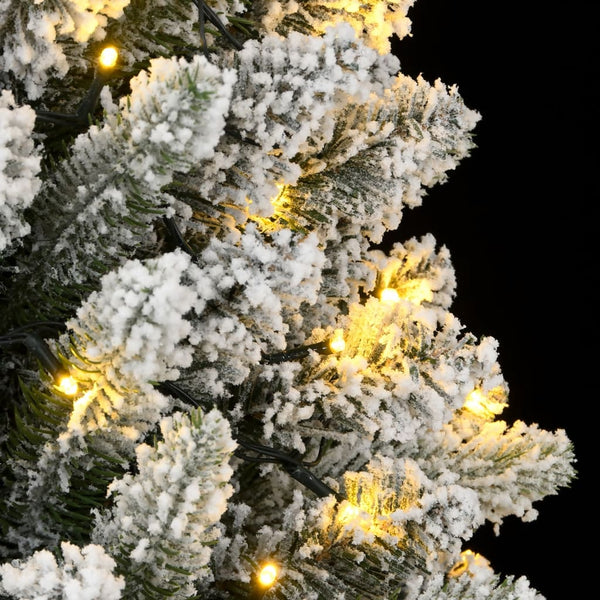 Tekojoulukuusi lumihuurteella 300 LED-valoa 240 cm