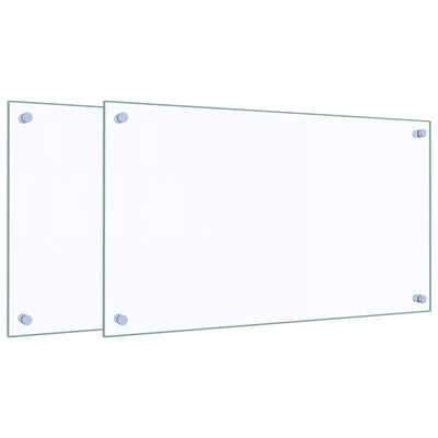 Läpinäkyvä keittiön roiskesuojat Ikovics 70x40cm (2 kpl karkaistu lasi)