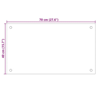Läpinäkyvä keittiön roiskesuojat Ikovics 70x40cm (2 kpl karkaistu lasi)