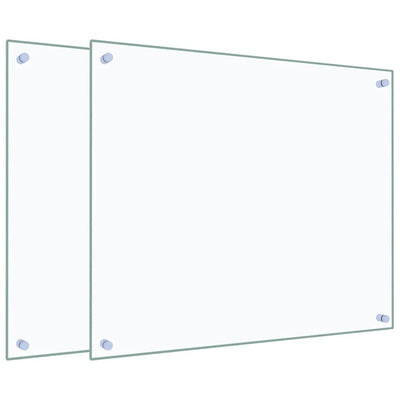Läpinäkyvä keittiön roiskesuojat Ikovics 70x60cm (2 kpl karkaistu lasi)