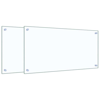 Läpinäkyvä keittiön roiskesuojat Ikovics 80x40cm (2 kpl karkaistu lasi)