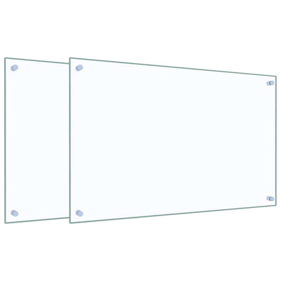 Läpinäkyvä keittiön roiskesuojat Ikovics 80x50cm (2 kpl karkaistu lasi)