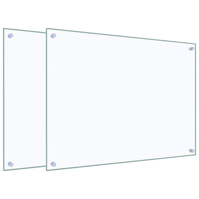 Läpinäkyvä keittiön roiskesuojat Ikovics 80x60cm (2 kpl karkaistu lasi)