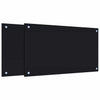 Musta keittiön roiskesuojat Ikovics 70x40cm (2 kpl karkaistu lasi)