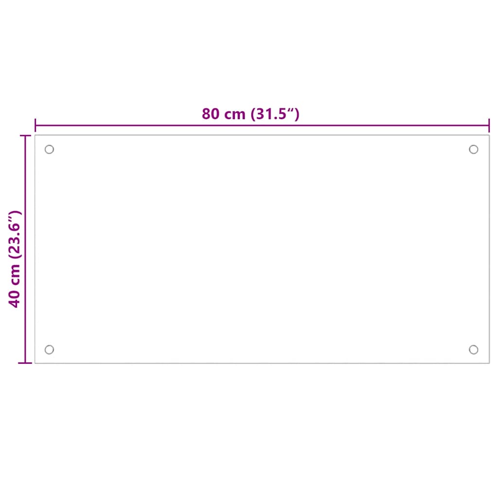 Musta keittiön roiskesuojat Ikovics 80x40cm (2 kpl karkaistu lasi)
