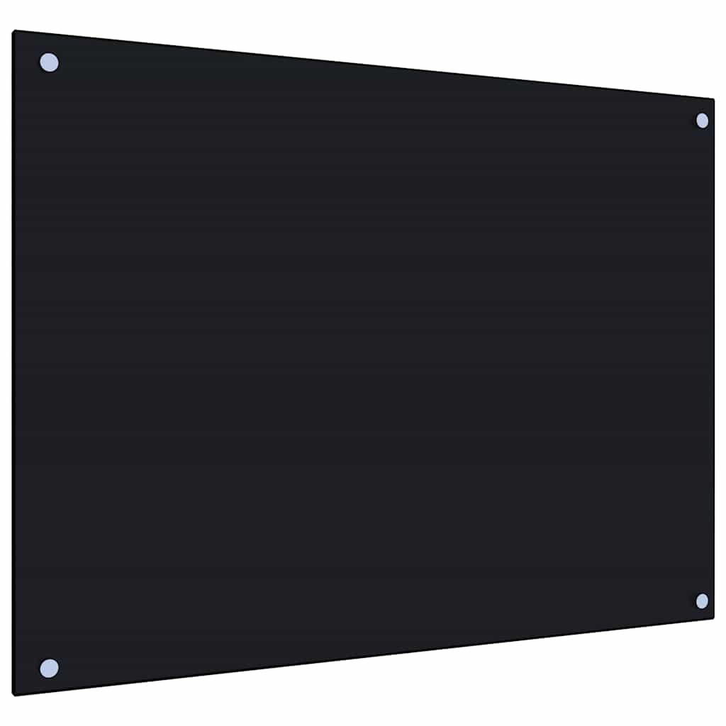 Musta keittiön roiskesuojat Ikovics 80x60cm (2 kpl karkaistu lasi)